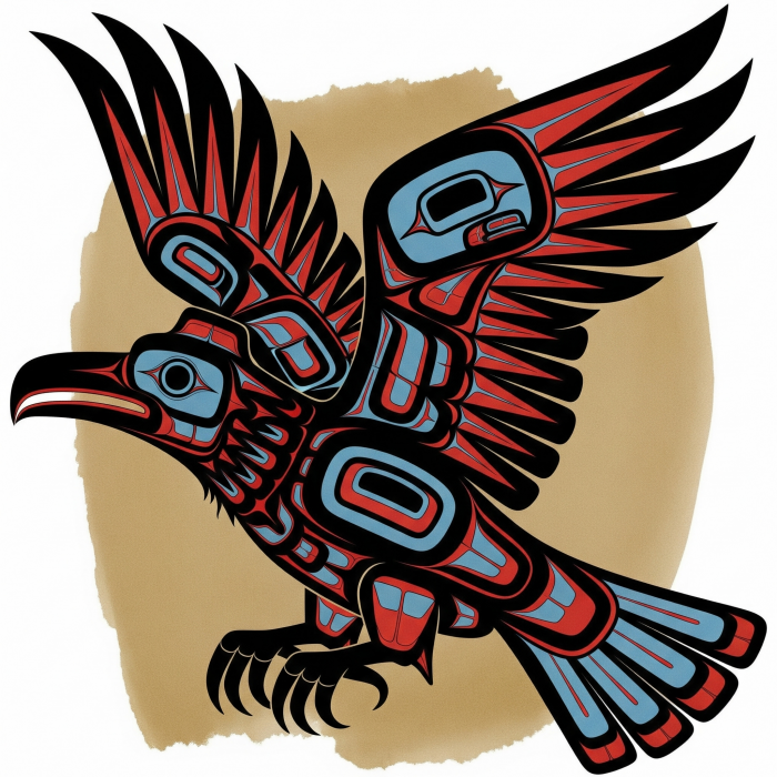 El cuervo y los hombres salmón