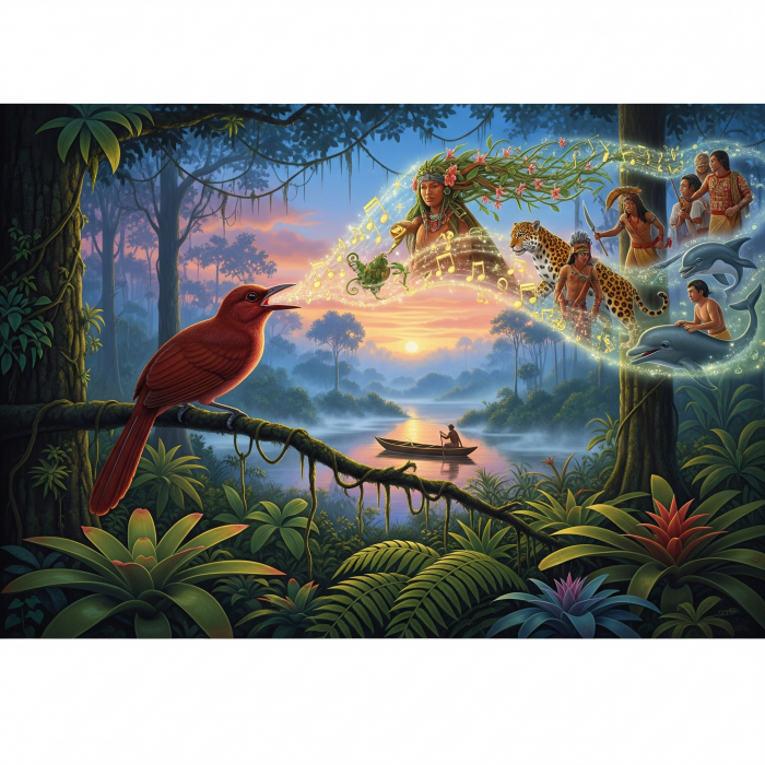 Doncellas, flores y espíritus del bosque